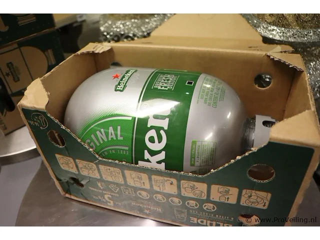 Heineken blad tapinstallatie incl. 3x fust - 29x39x62cm - afbeelding 4 van  6