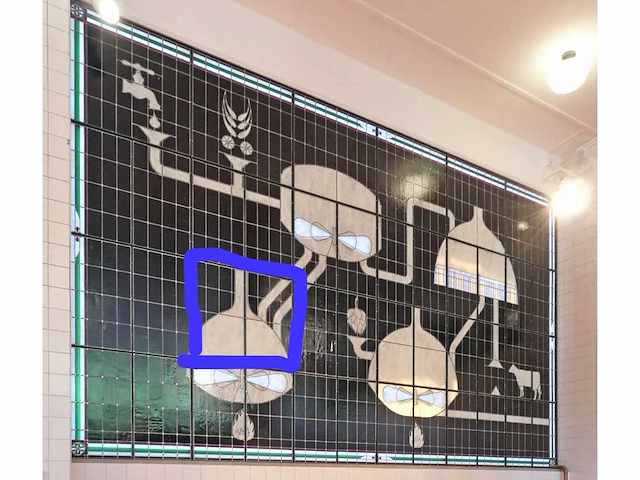 Heineken brouwerij - glas in lood wanddecoratie 610x380 - afbeelding 8 van  13