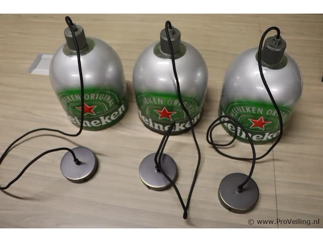 Heineken hanglampen met opdruk - 3 stuks - afbeelding 1 van  5