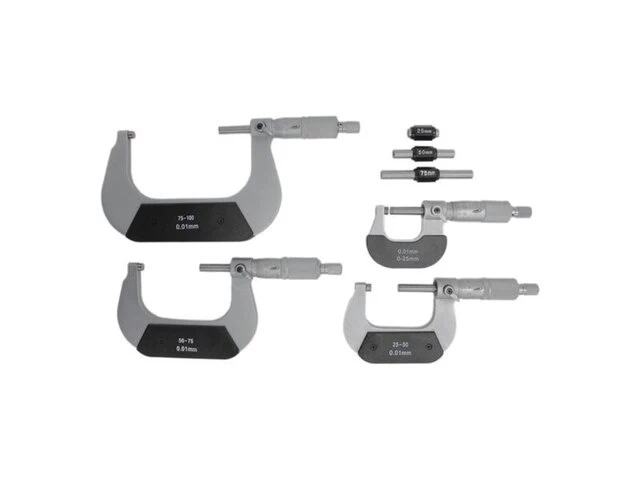 Helios preisser u-schroefmeterset - 0-100 mm - afbeelding 1 van  3