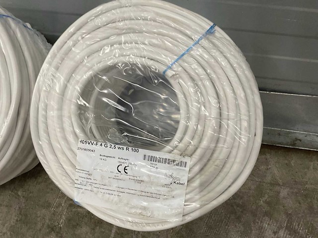Helukabel vmvl (h05vv-f) kabel 5x2.5mm2 wit per rol 100 meter (2x) - afbeelding 6 van  9