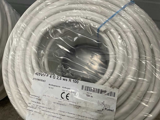 Helukabel vmvl (h05vv-f) kabel 5x2.5mm2 wit per rol 100 meter (2x) - afbeelding 8 van  9
