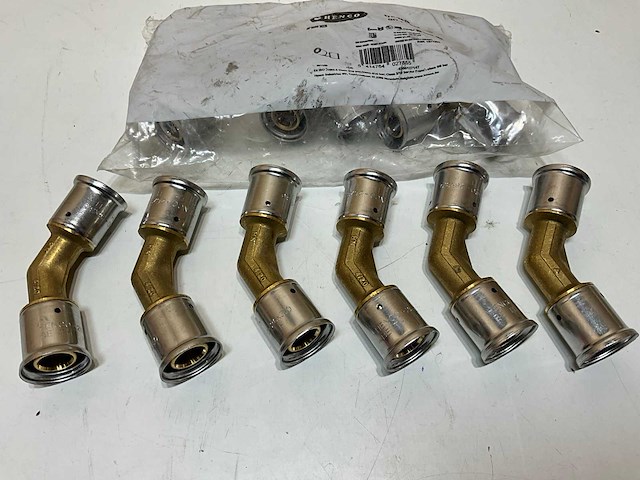 Henco kniekoppeling persaansluiting 45° (11x) - afbeelding 2 van  5