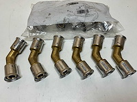 Henco kniekoppeling persaansluiting 45° (11x) - afbeelding 2 van  5