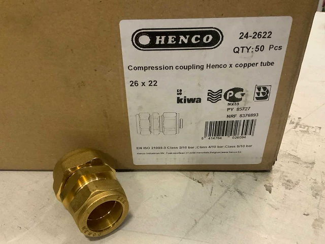 Henco koppeling 26x22 (50x) - afbeelding 2 van  2