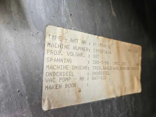 Hencovac - 1900 - vacuümmachine - afbeelding 5 van  5
