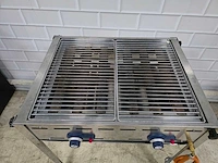 Hendi - green fire 2 brander - gas bbq - afbeelding 5 van  10