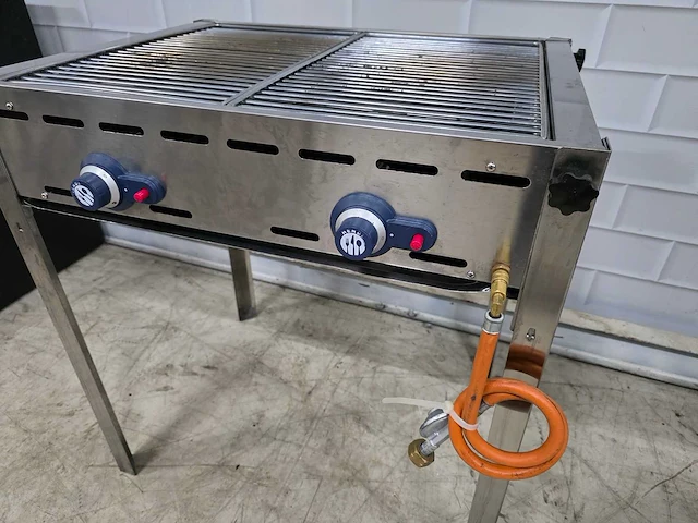 Hendi - green fire 2 brander - gas bbq - afbeelding 6 van  10