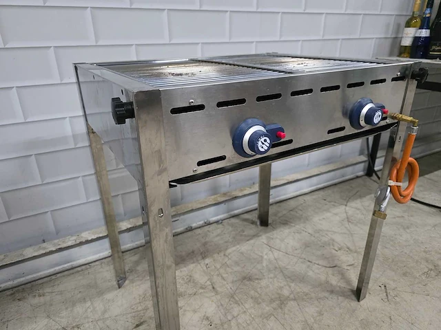 Hendi - green fire 2 brander - gas bbq - afbeelding 8 van  10