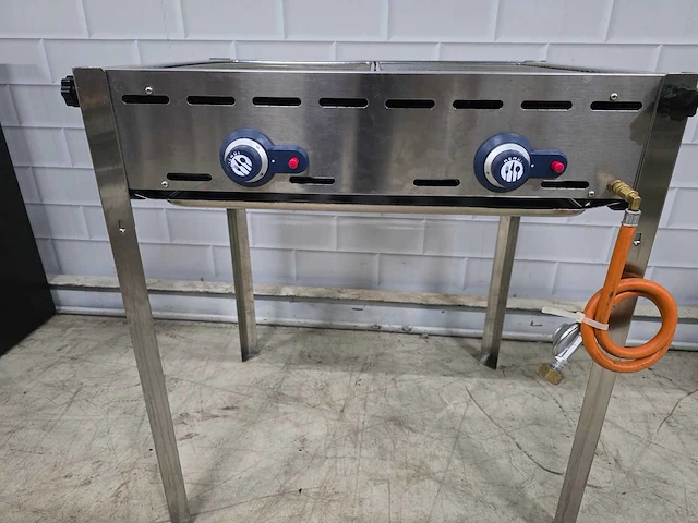 Hendi - green fire 2 brander - gas bbq - afbeelding 9 van  10