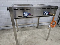 Hendi - green fire 2 brander - gas bbq - afbeelding 5 van  10