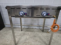 Hendi - green fire 2 brander - gas bbq - afbeelding 9 van  10