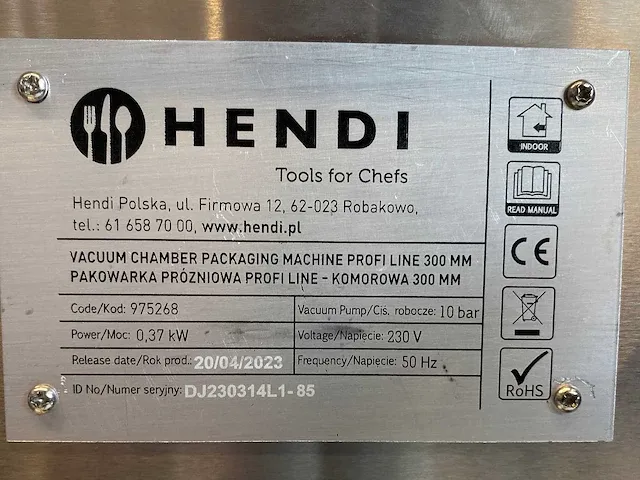 Hendi - h-975268 - vacuümmachine - afbeelding 7 van  9