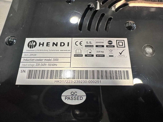 Hendi - inductiekookplaat - afbeelding 3 van  3