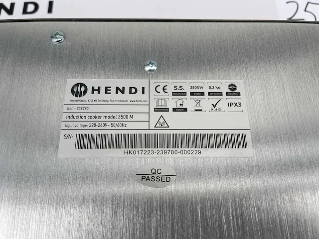 Hendi - inductieplaat - afbeelding 2 van  2