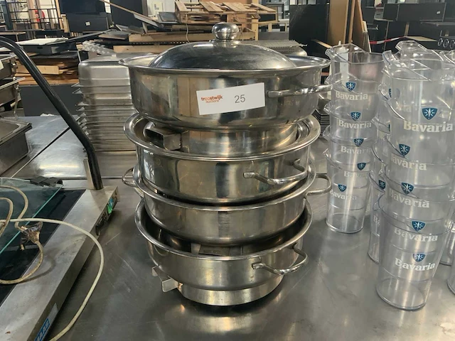 Hendi chafing dish rond 6.8l. (4x) - afbeelding 1 van  4