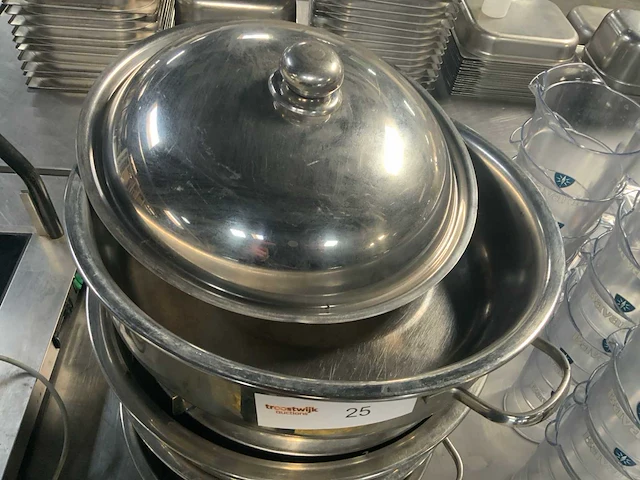 Hendi chafing dish rond 6.8l. (4x) - afbeelding 3 van  4