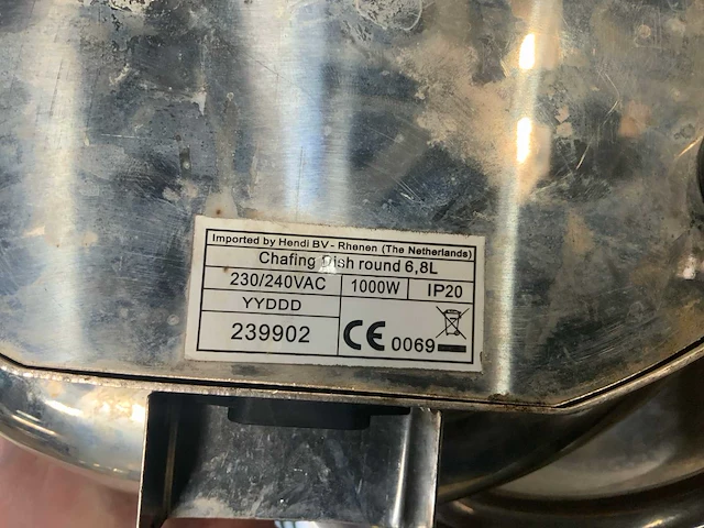 Hendi chafing dish rond 6.8l. (4x) - afbeelding 4 van  4