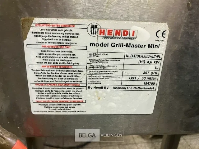 Hendi pro. grill master mini gas bbq - afbeelding 3 van  4