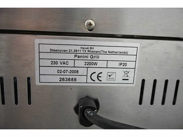 Hendi rvs panini grill - afbeelding 4 van  4