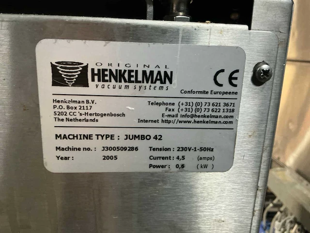 Henkelman jumbo 42 vacuümmachine - afbeelding 5 van  5
