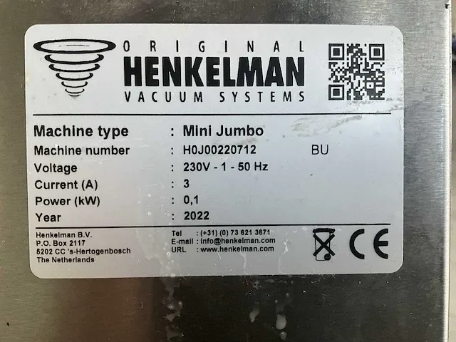 Henkelman mini jumbo vacuümmachine - afbeelding 5 van  5