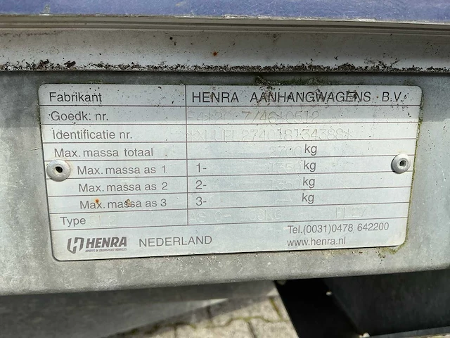 Henra - 2020 - pl27c - aanhangwagen - afbeelding 15 van  16