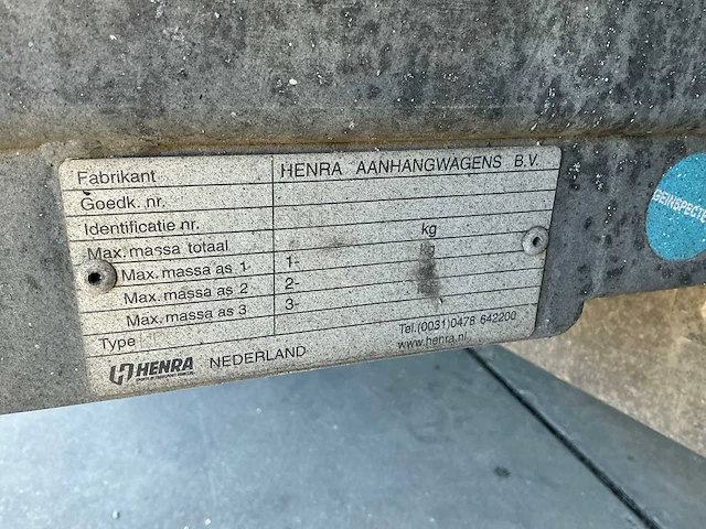 Henra 3-zijdige kipper aanhangwagen - afbeelding 18 van  18
