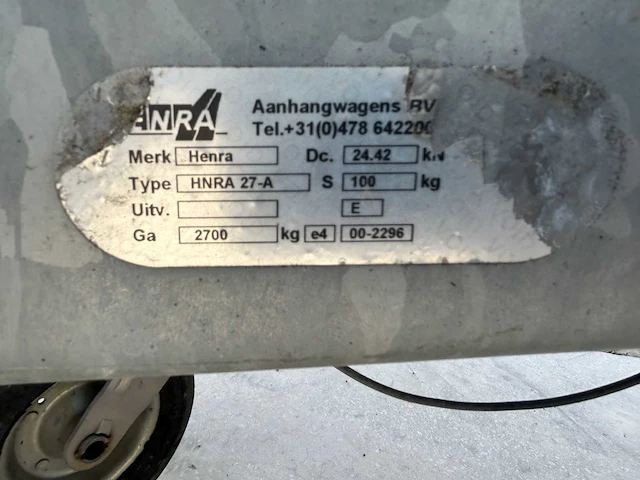 Henra aanhangwagen - afbeelding 8 van  11