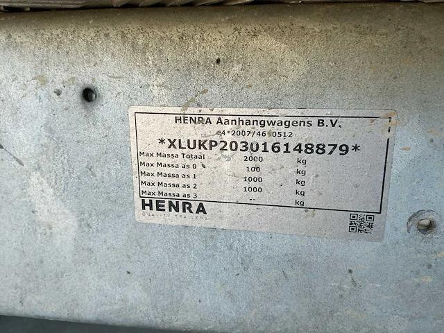 Henra achterwaartse kipper aanhangwagen - afbeelding 2 van  17