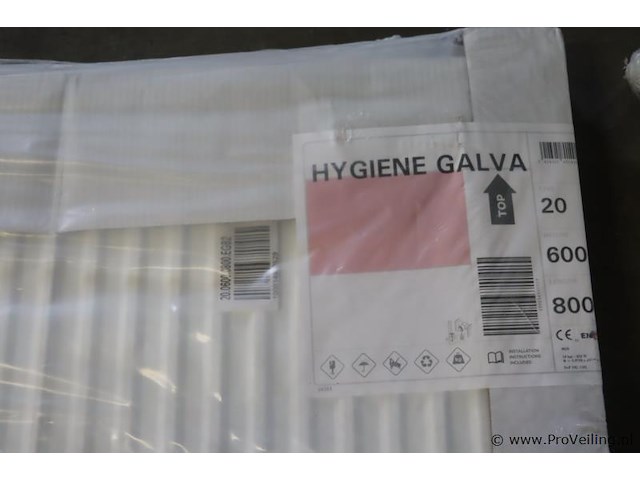 Henrad radiatoren | hygiëne galva | 60x80cm | 2 stuks | nieuw in verpakking - afbeelding 4 van  4