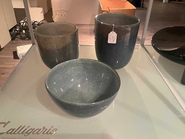 Henry dean set van 3 speciale glazen vazen - afbeelding 13 van  19