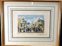 Henry lemarie houtsnede hand gesigneerd en genummerd - afbeelding 1 van  5
