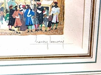 Henry lemarie houtsnede hand gesigneerd en genummerd - afbeelding 3 van  5