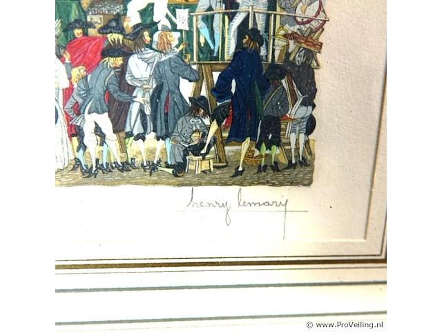 Henry lemarie houtsnede hand gesigneerd en genummerd - afbeelding 3 van  5