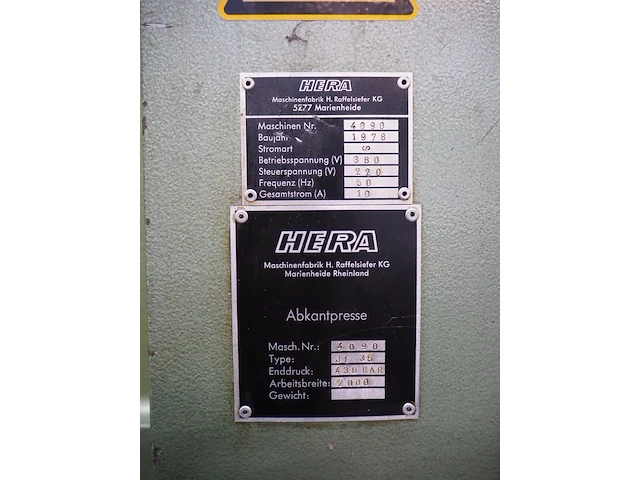 Hera maschinenfabrik - afbeelding 3 van  15