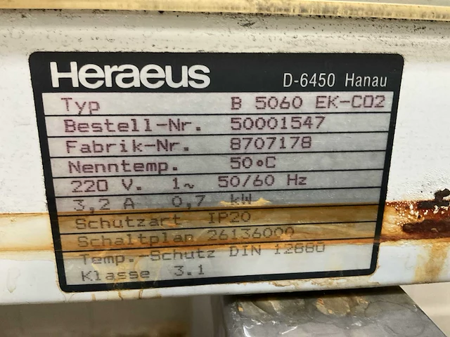 Heraeus b5060 ek-co2 laboratoriumincubator - afbeelding 7 van  7