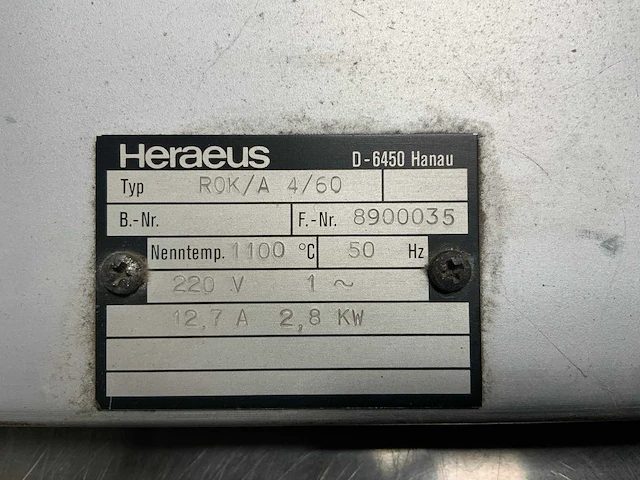 Heraeus rock/a 4/60 laboratorium glasverwarming - afbeelding 4 van  4