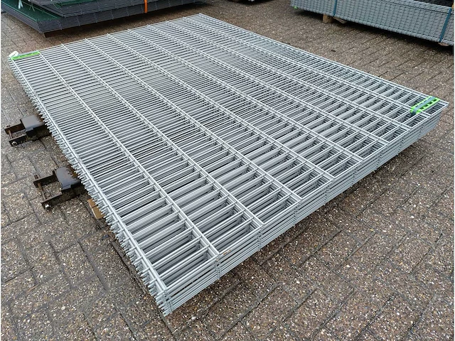 Heras - dubbelstaafs hekwerk 8/6/8 (14x) 1,83m licht grijs - afbeelding 3 van  8