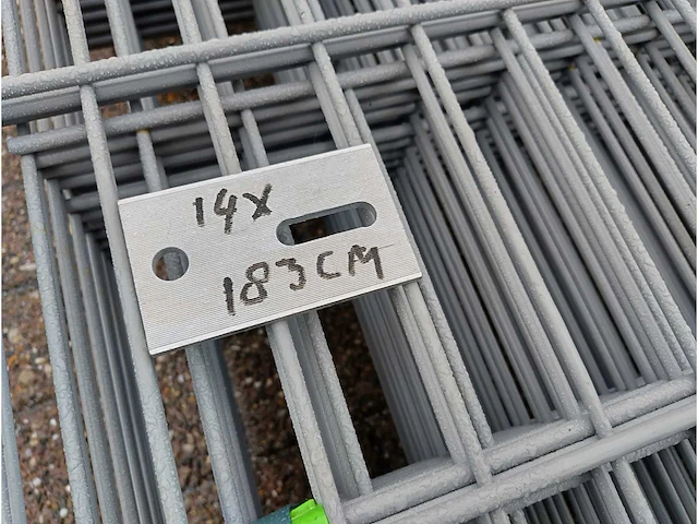 Heras - dubbelstaafs hekwerk 8/6/8 (14x) 1,83m licht grijs - afbeelding 6 van  8