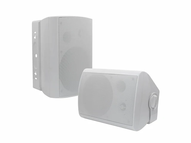 Herdio 6.5 inch 400w buitenspeakers bedraad waterdicht muurbevestiging (paar, wit) - afbeelding 3 van  4