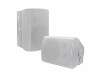 Herdio 6.5 inch 400w buitenspeakers bedraad waterdicht muurbevestiging (paar, wit) - afbeelding 3 van  4