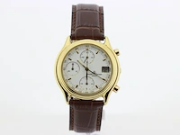 Heren chronograaf polshorloge baume & mercier, baumatic, witte wijzerplaat, bouwjaar ca 1990 - afbeelding 1 van  9