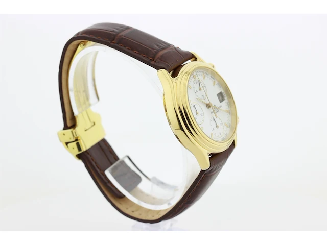 Heren chronograaf polshorloge baume & mercier, baumatic, witte wijzerplaat, bouwjaar ca 1990 - afbeelding 3 van  9