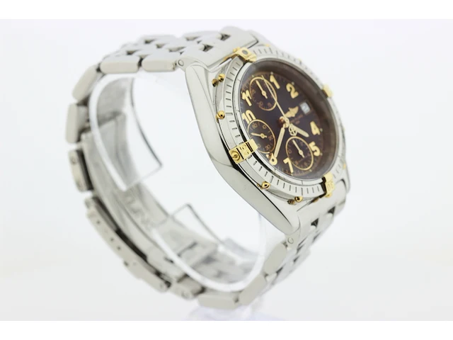 Heren chronograaf polshorloge breitling, chronomat, zwarte wijzerplaat, bouwjaar ca. 2000 - afbeelding 3 van  9
