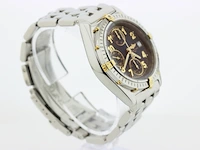 Heren chronograaf polshorloge breitling, chronomat, zwarte wijzerplaat, bouwjaar ca. 2000 - afbeelding 3 van  9