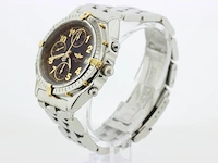 Heren chronograaf polshorloge breitling, chronomat, zwarte wijzerplaat, bouwjaar ca. 2000 - afbeelding 5 van  9