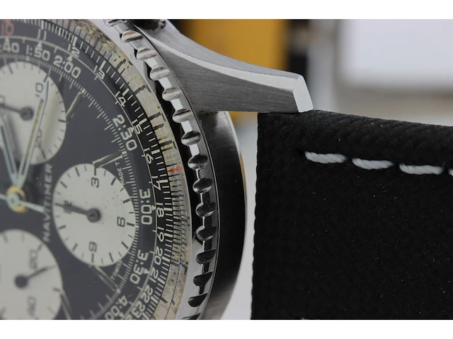 Heren chronograaf polshorloge breitling, navytimer, zwarte wijzerplaat, bouwjaar 60 er jaren - afbeelding 3 van  16