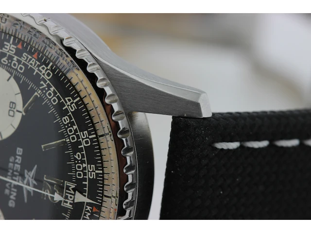 Heren chronograaf polshorloge breitling, navytimer, zwarte wijzerplaat, bouwjaar 60 er jaren - afbeelding 4 van  16