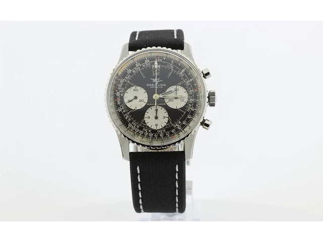 Heren chronograaf polshorloge breitling, navytimer, zwarte wijzerplaat, bouwjaar 60 er jaren - afbeelding 1 van  16